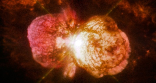 Eta Carinae: a binary system of two massive stars that are interacting and losing mass. NASA, ESA, and the Hubble SM4 ERO Team
