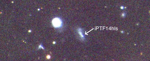 Nordic Optical Telescope image of the dwarf galaxy containing iPTF14hls and the surrounding sky