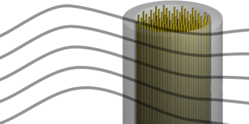 axion haloscope a cylindrical bundle of wires where the space between them can vary