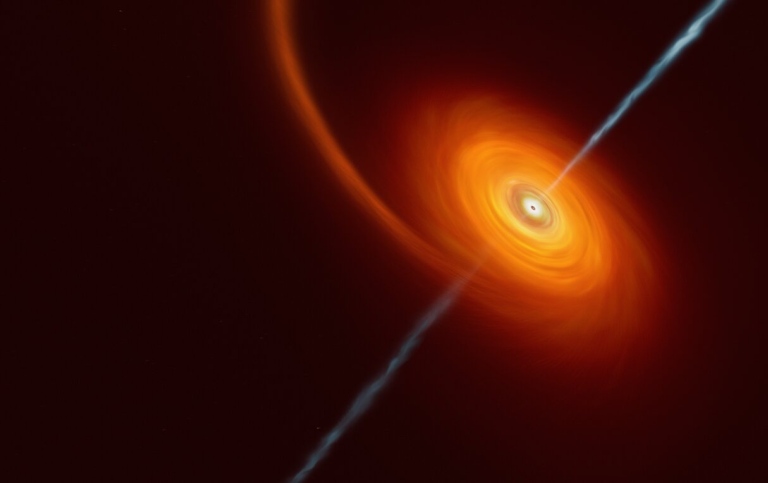  illustrates how it might look when a star approaches too close to a black hole
