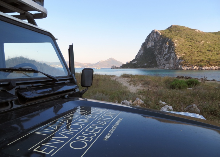 Jeep från fältstationen Navarino Environmental Observatory. Foto: Privat