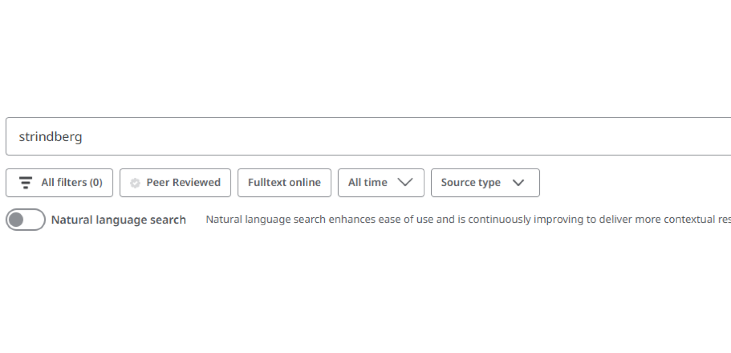 Available filters under search box