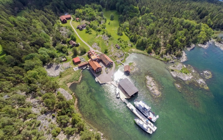 Flygbild över Askö