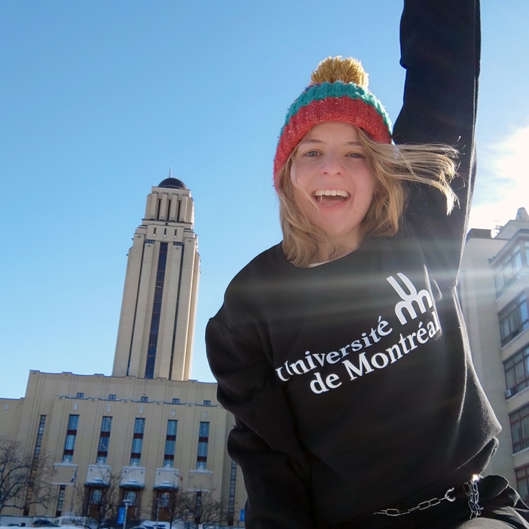 Student på utbyte vid l’Université de Montréal i Kanada.