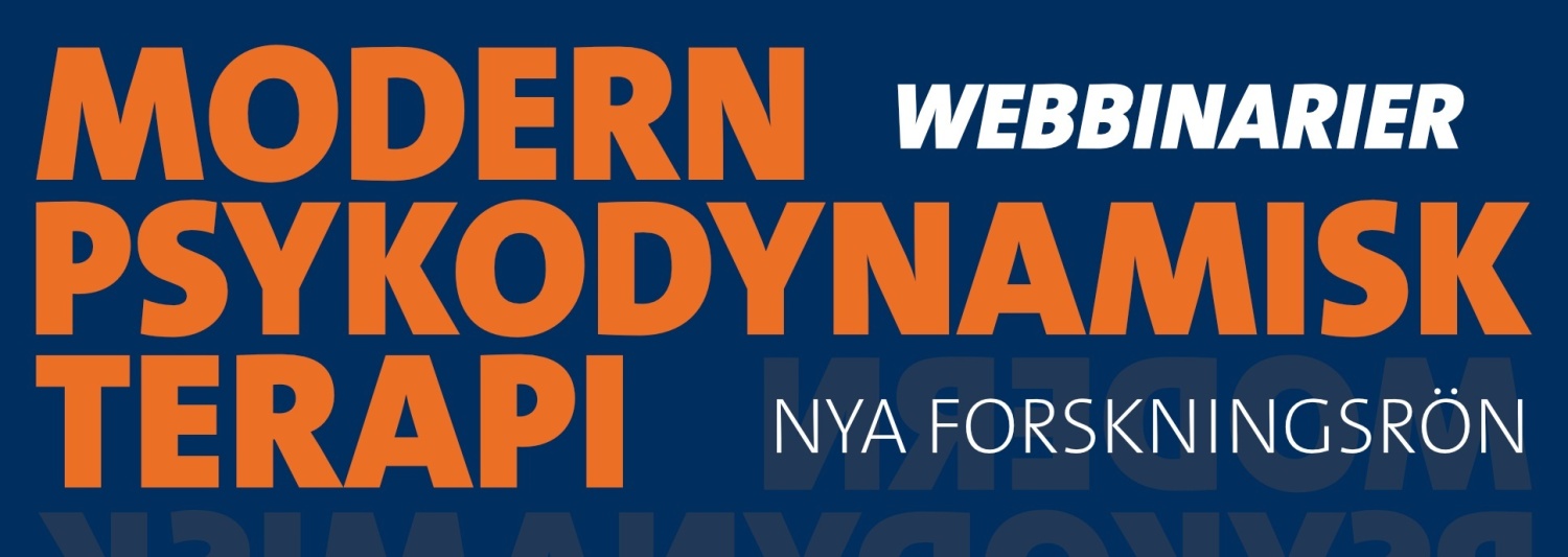 Modern psykodynamisk terapi. Webbinarier HT 2026.