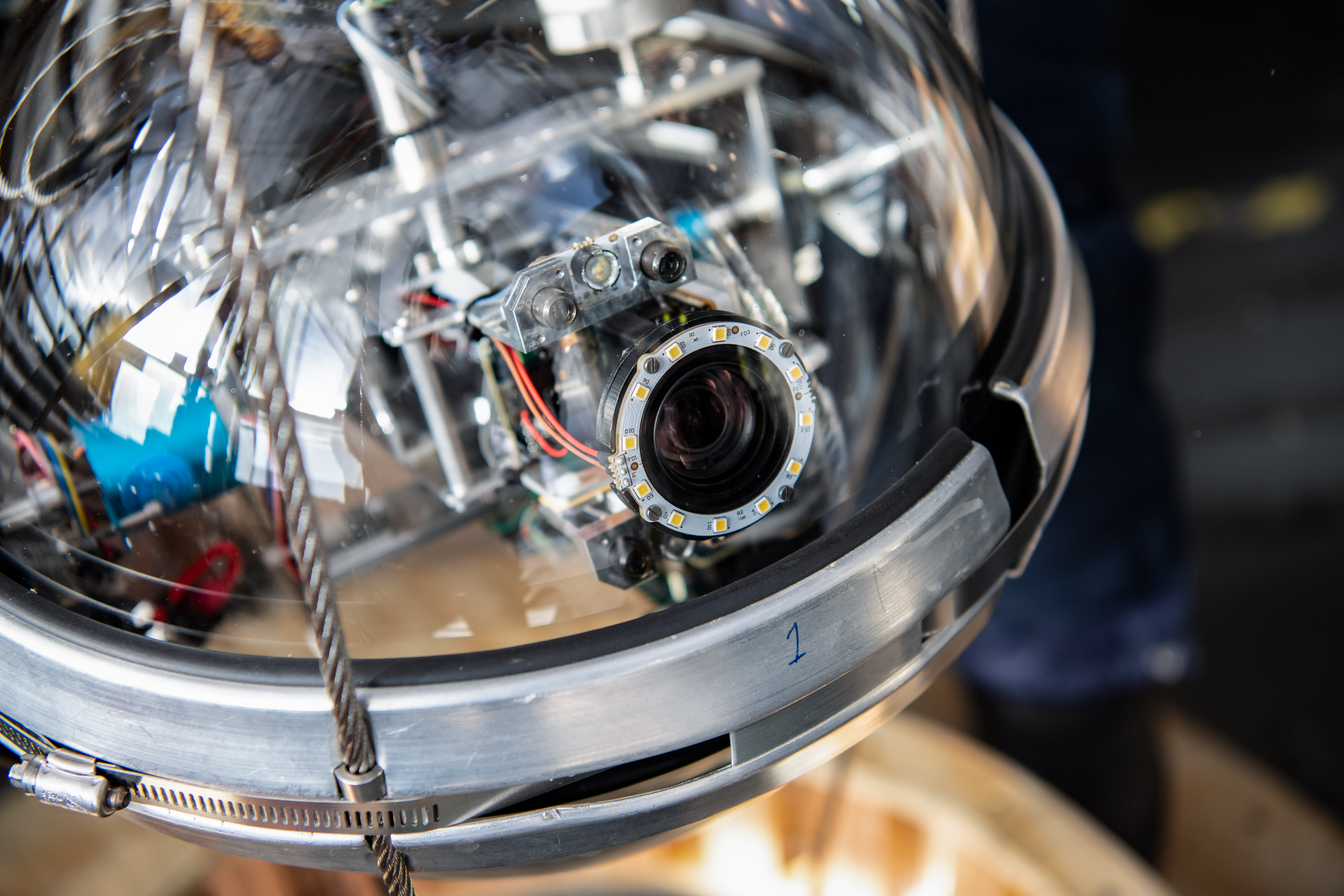 Camera developed in Sweden and now used in the ice. Photo: IceCube/NSF