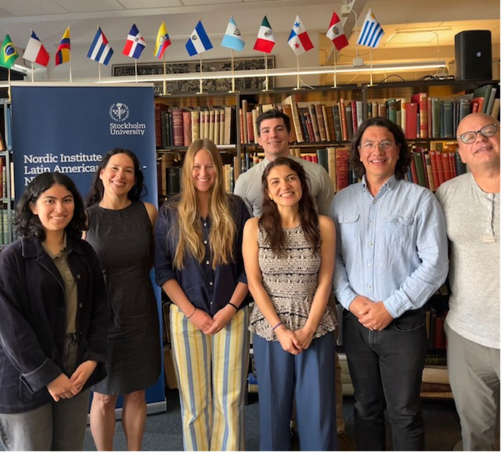 From left to right: Thania Hernandez; Thaïs Machado-Borges; Annija Kārkliniece; Maria Fernanda Eiler; Marcos Daniel Paz Cánepa; Andrés Rivarola and Magnus Lembke.