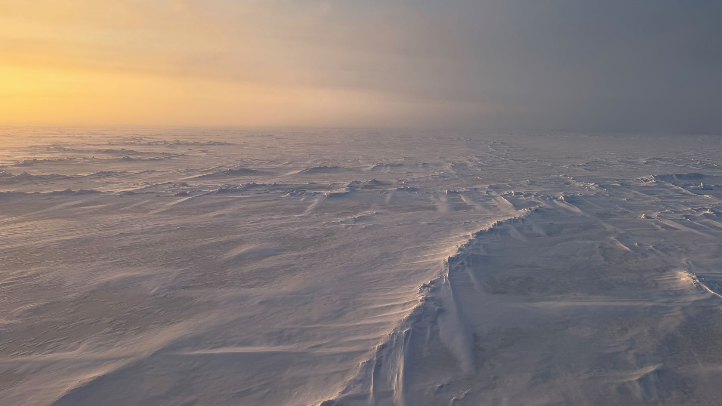 Caption: the surface is where atmosphere, ocean, and sea ice meet, and it has shown itself to us in many different shapes throughout the expedition.