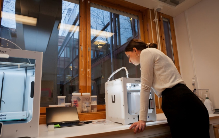 Natalia och printer