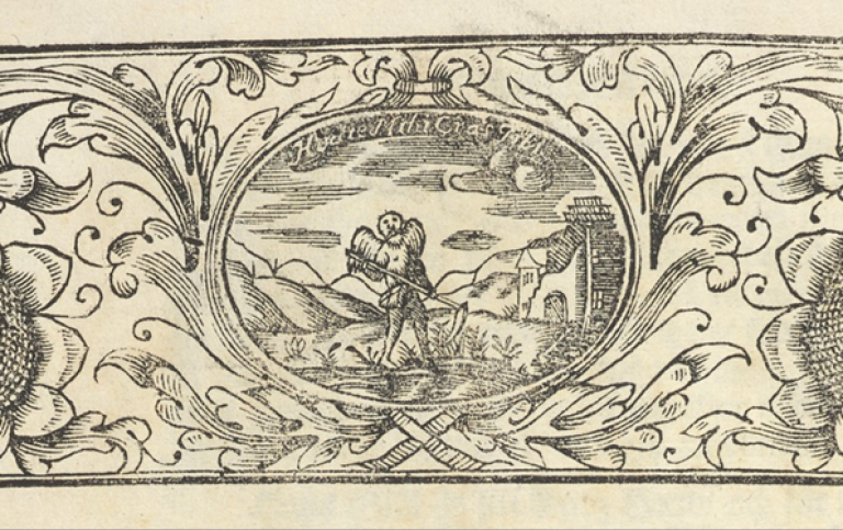 Vignette in a funeral sermon from the 17th century.