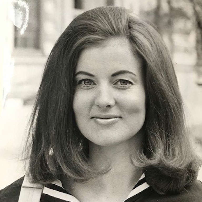 Görel Cavalli-Björkman vid disputationen 1972.