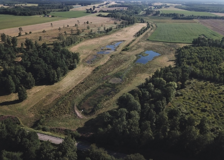 Ecosystem ecology - drone image of Stjärnarpsdalen outside Halmstad. Photo Sofia Hedman