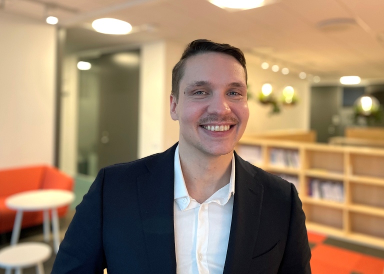 Portrait photo of Jonathan Rebane, DSV. Photo: Åse Karlén.