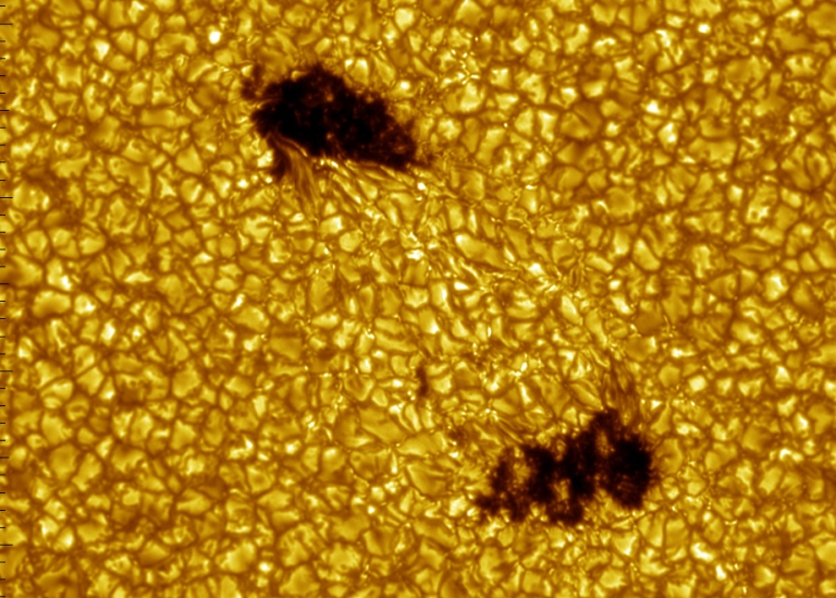 Spots on the sun.