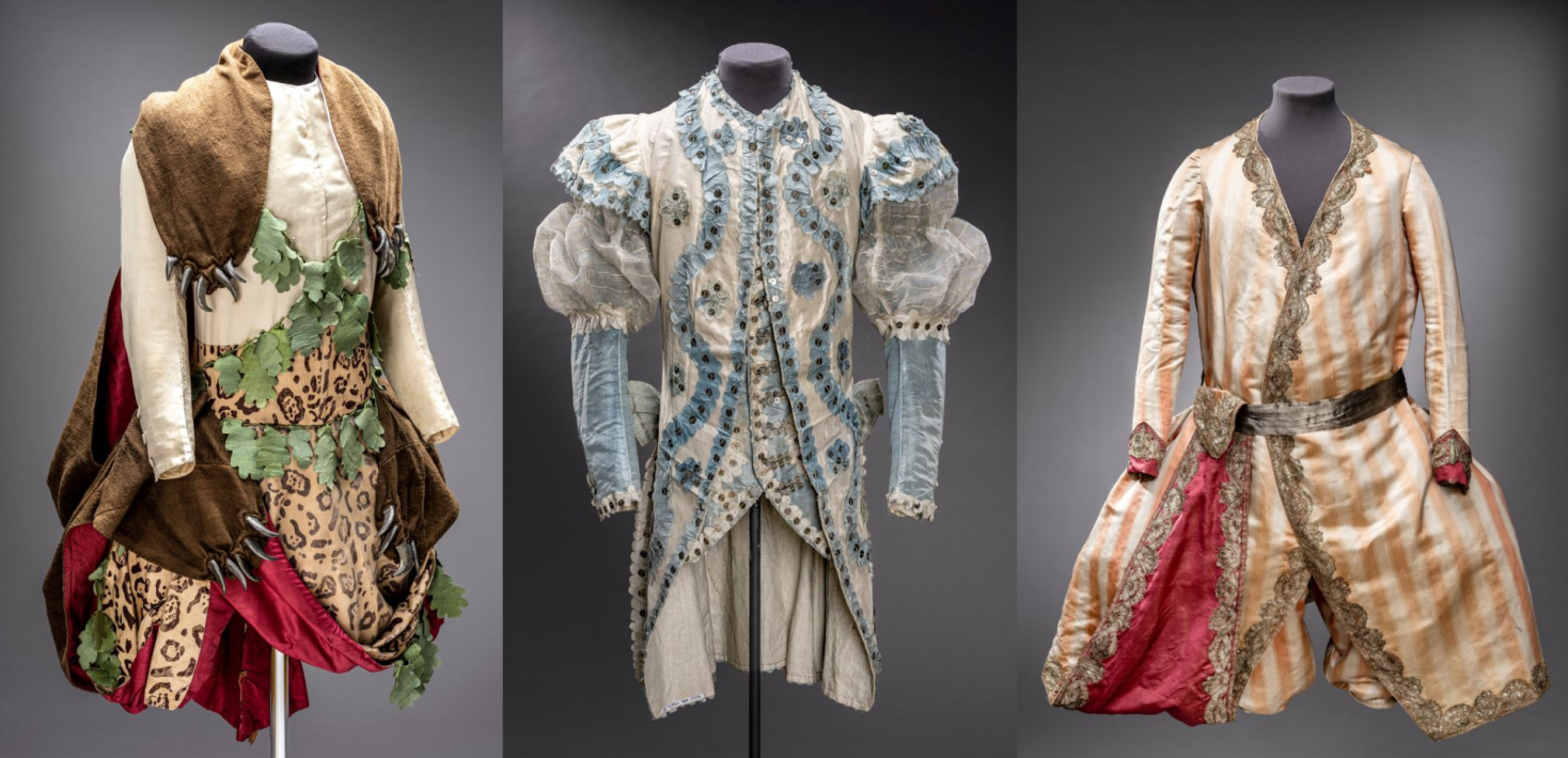 Tre teaterdräkter från Livrustkammarens samling