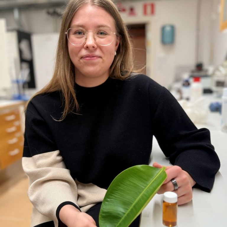 Bild på Matilda Andersson, doktorand vid Kemikum. Foto: Fengyang Wang/SU