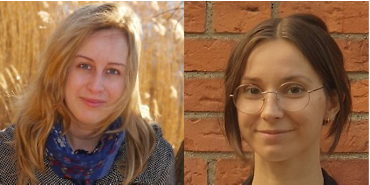 Portrait photos of Johanna Schwarz and Malin Freidle.