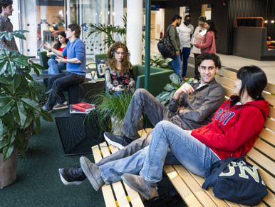 Students hanging out.