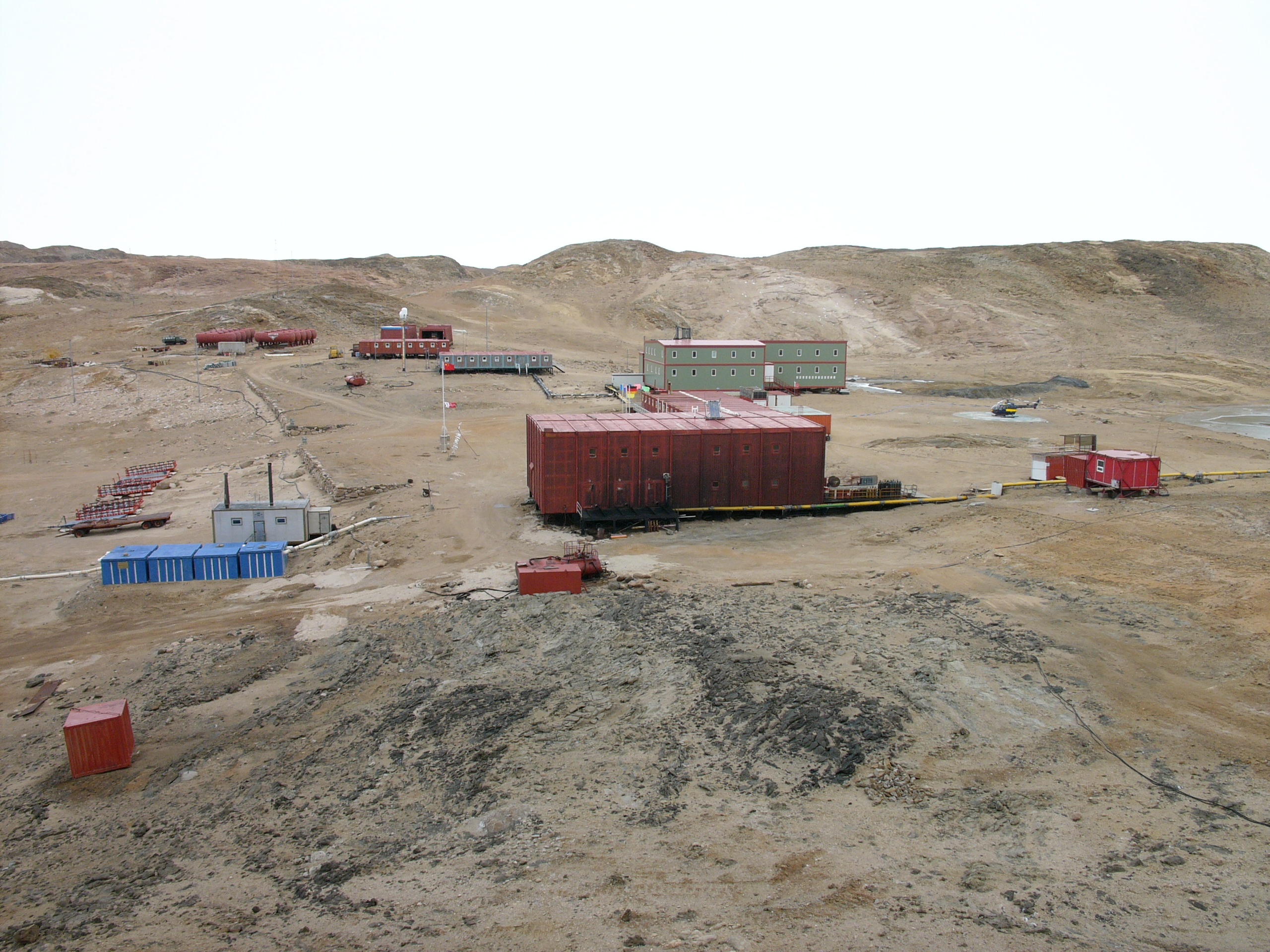 Kinesiska forskningsstationen Zhongshan i Prydz Bay/Larsemann Hills på östra Antarktis. Foto: Hannes Grobe/ Alfred Wegener Institute