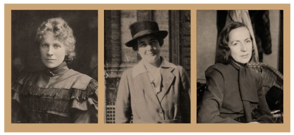 Författare porträtt: Ellen Lundberg-Nyblom , Gunhild Bergh, Martha Larsson