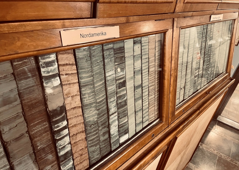 The Geochronological museum in the Geoscience building. Photo: Elisabeth Sturesson