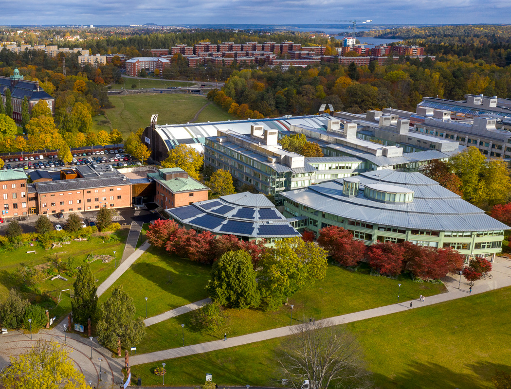 Buildings on North end of Campus Frescati from above