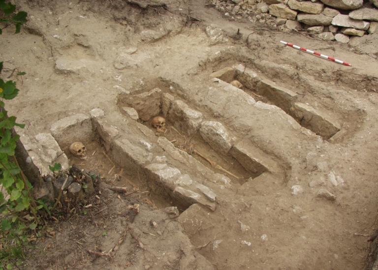 Partial view of the necropolis of Las Gobas