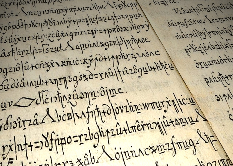 En sida i Copiale-chiffret