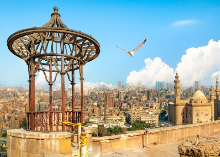 Observation deck in Cairo, Egypt.
