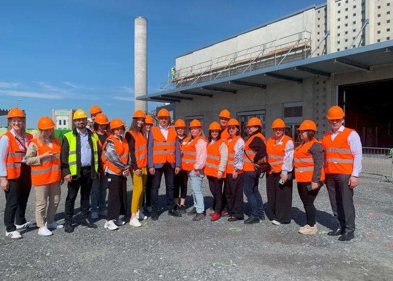 Den ukrainska delegationen på studiebesök vid Henriksdals Vattenreningsverk