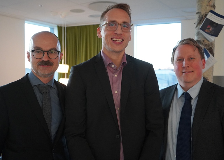 David Fridner and supervisors Fredrik Nordin and Jon Engström.