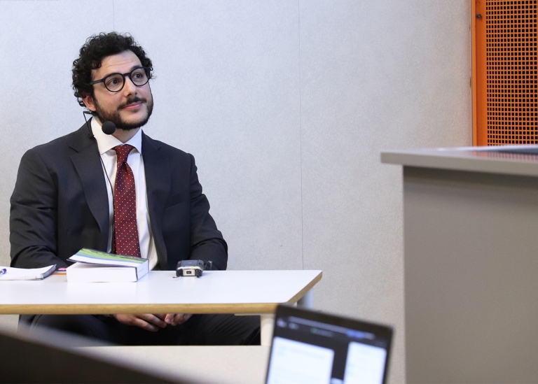 Iacopo Bianchi at his defense.