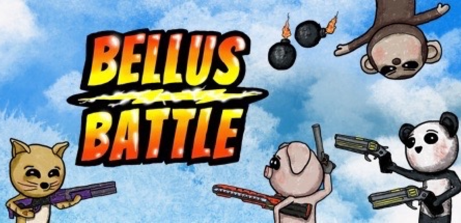 Bellus Battle gulliga djur med vapen och bomber