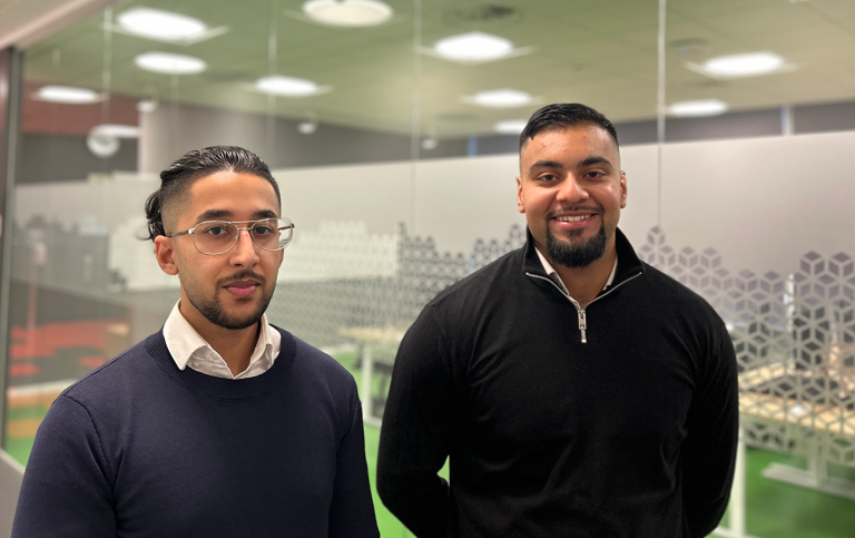 Omar Ahmed och Abdullah Hariss Qurashi, upphovsmännen bakom Portabel Health.