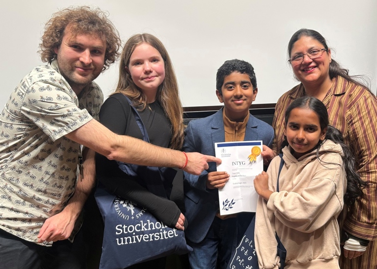 1:a pris i Fysiktävlingen 2025 gick till Team 2 Engelska skolan norr.