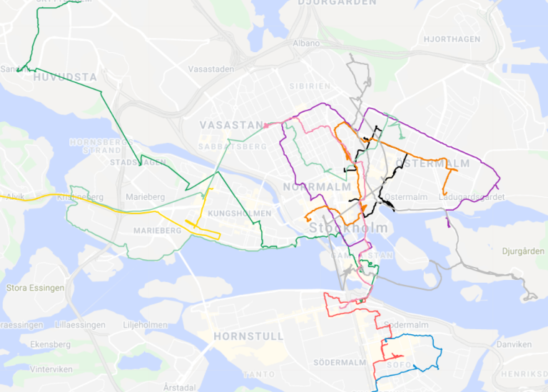 A Map of the Narrative Walking Tours