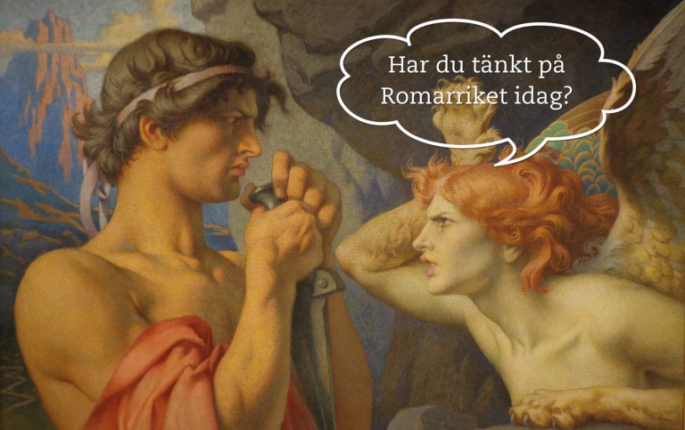 Meme Red_François-Émile Ehrmann, Oedipus and the Sphinx