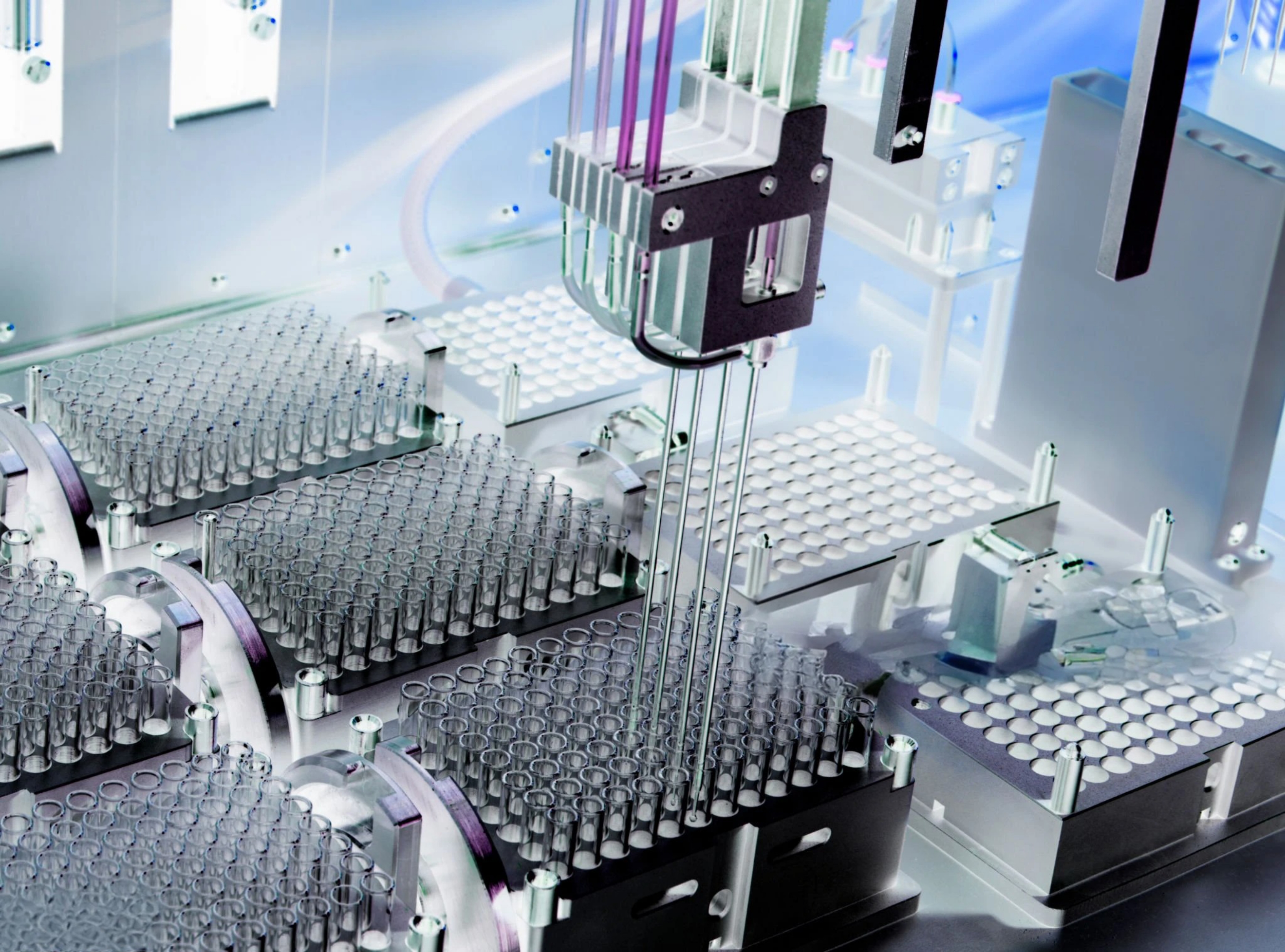 Automatic test tube filling machine. Photo: iStock
