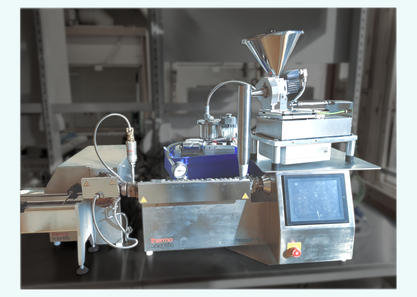 Parallel twin screw extruder.