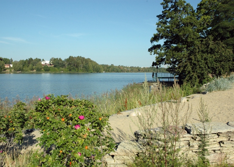 A view of the Öland and Gotland area with lake Brunsviken in the background