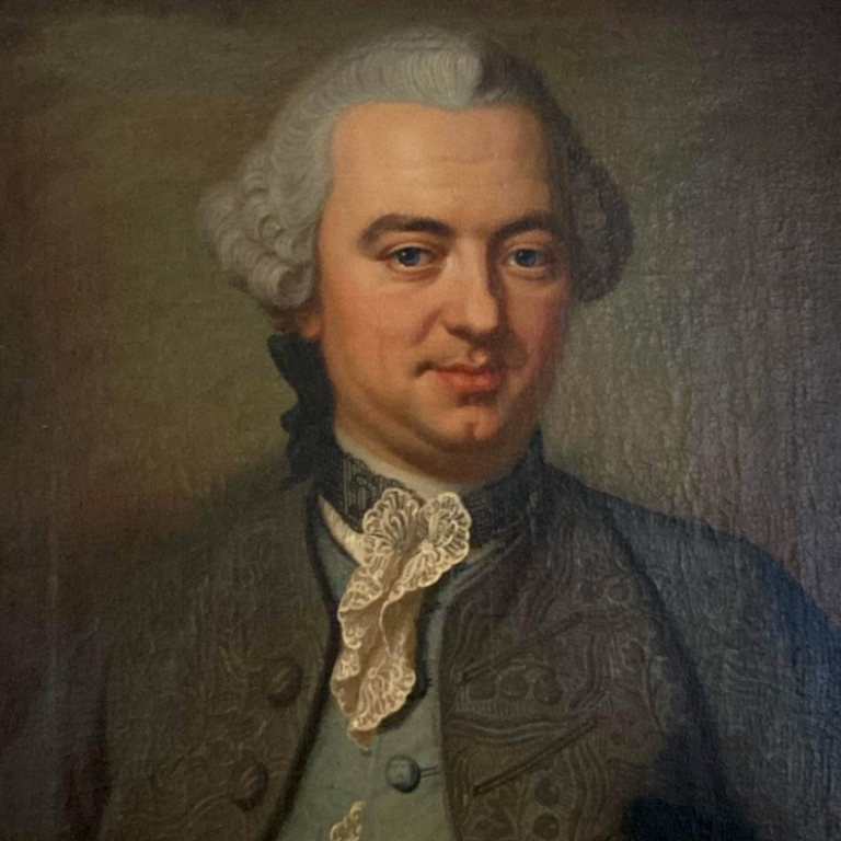 A portrait of P. J. Bergius, from 1761.