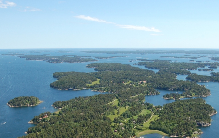 Foto över Stockholms skärgård.
