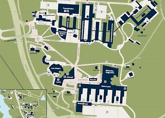 Karta över campus frescati