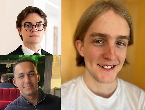 César Kylberg, Isak Englund och Shawn Hellberg, pristagare av Casselpriset VT26.