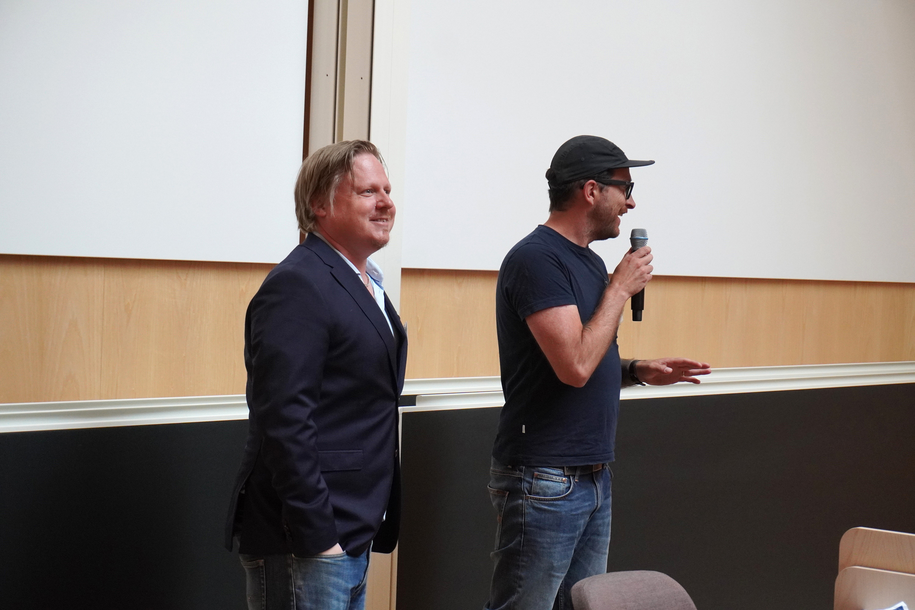 Innovations Advisors Martin Arvidsson and Ivo Todorov on stage