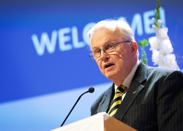Hans Corell vid talarstolen