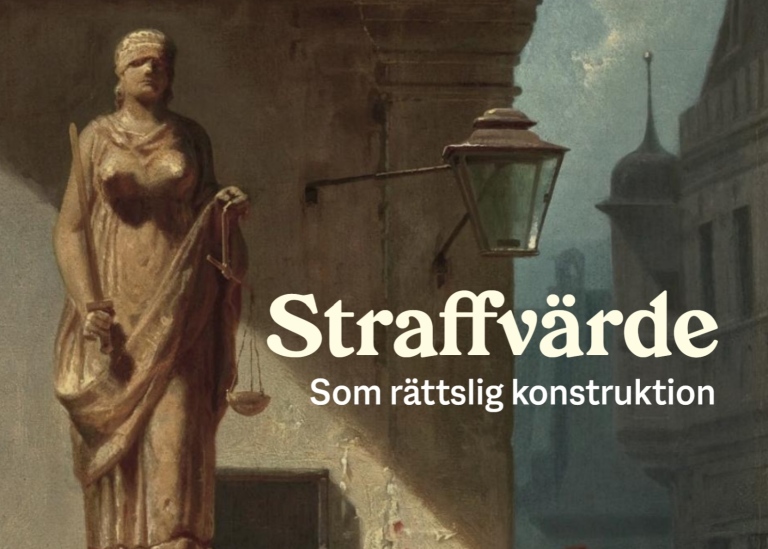 Del av omslag till avhandlingen Straffvärde som rättslig konstruktion