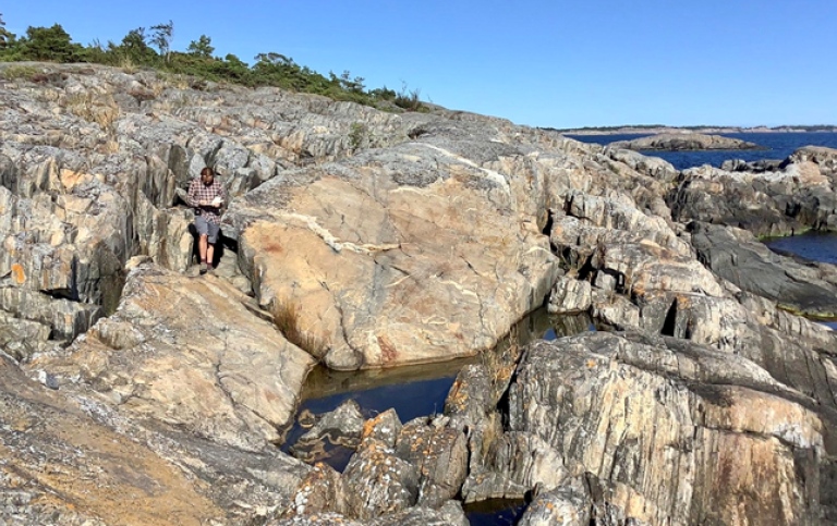 Fieldwork in Bergslagen, Sweden, the location for the Ore Geology field trip. Photo: Iain Pitcairn