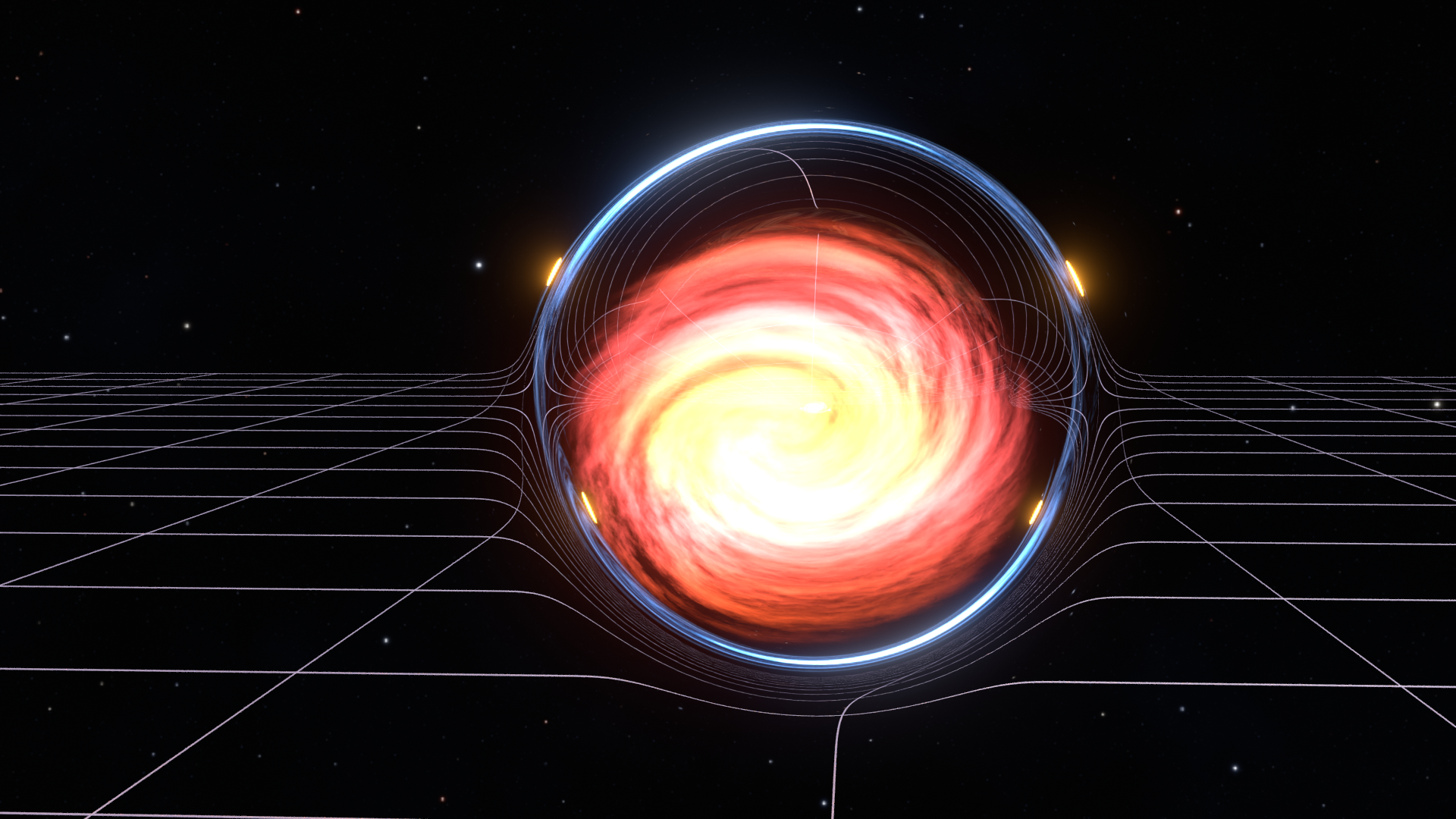Supernova seen four times through a galaxy’s gravitational lens