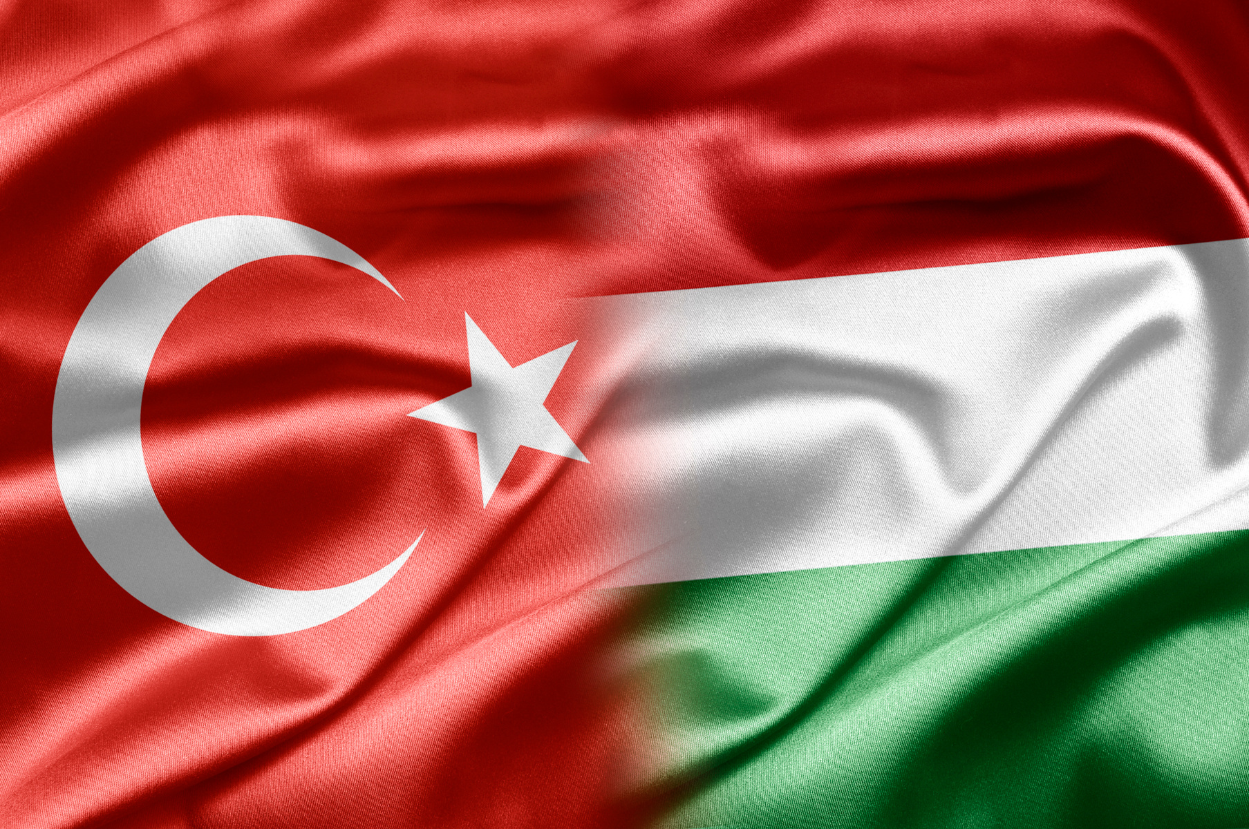 Turkey and Hungary Flags